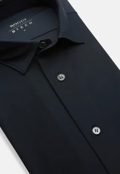 Navy Stretch Nylon Slim Fit Shirt|Boggi Milano Cheap