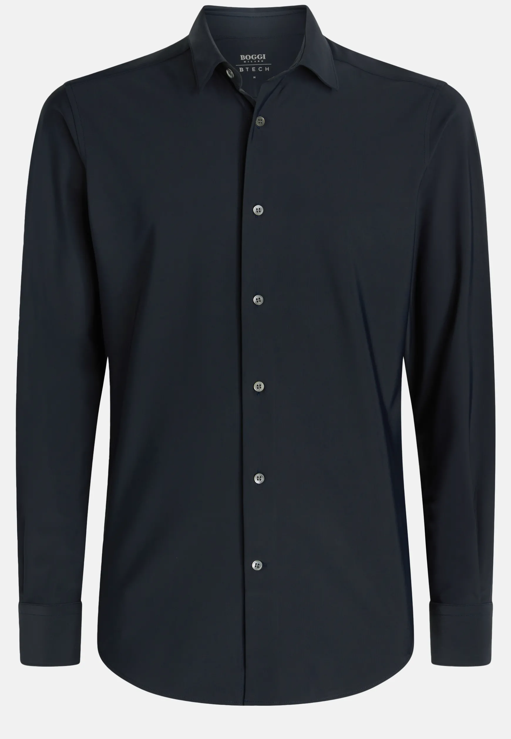 Navy Stretch Nylon Slim Fit Shirt|Boggi Milano Cheap
