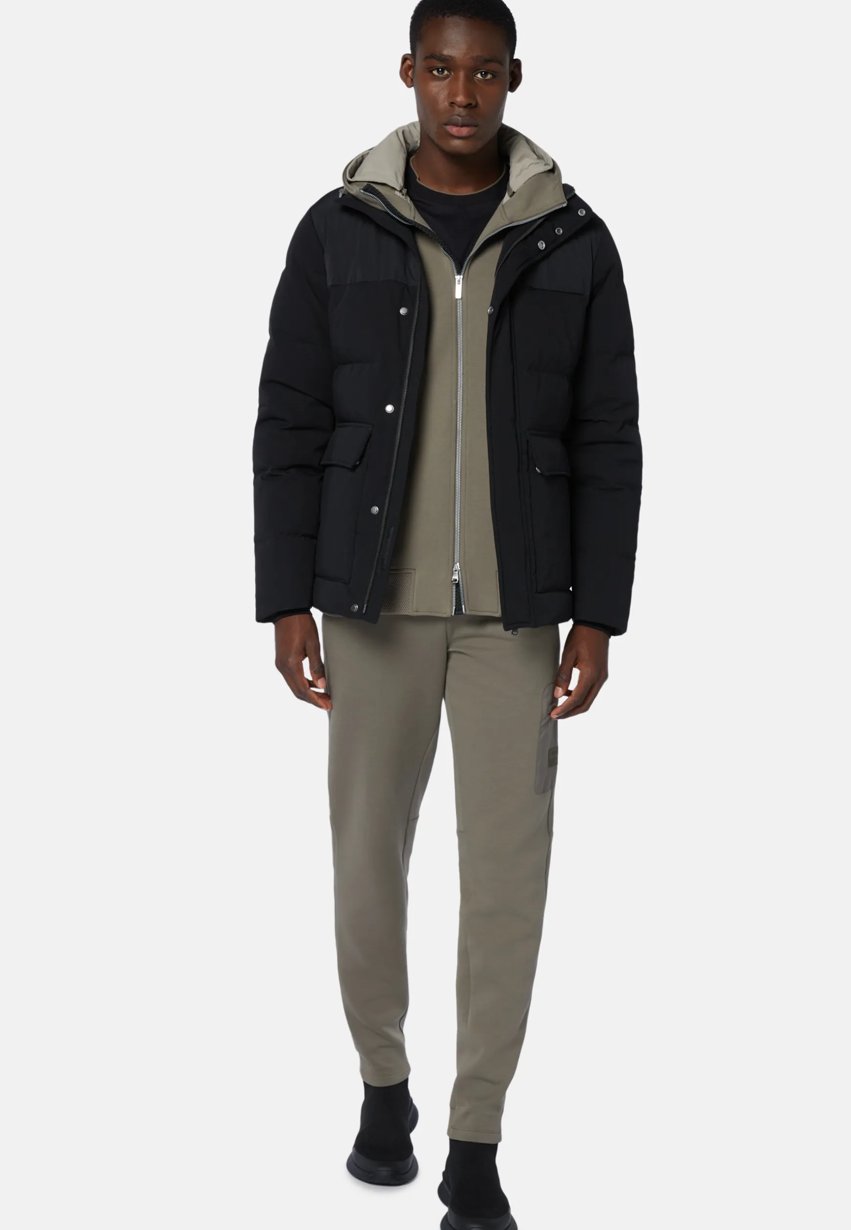 Nylon Padded Field Jacket In Feather|Boggi Milano Fashion