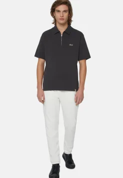 Organic Cotton Blend Piqué Polo Shirt|Boggi Milano Hot