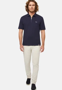 Organic Cotton Blend Piqu&eacute; Polo Shirt|Boggi Milano Discount