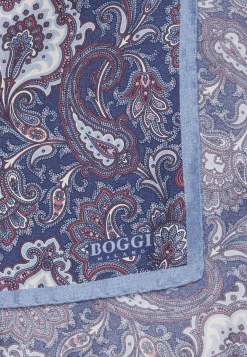 Paisley Print Silk Pocket Square|Boggi Milano Shop