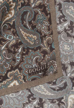 Paisley Print Silk Pocket Square|Boggi Milano Clearance