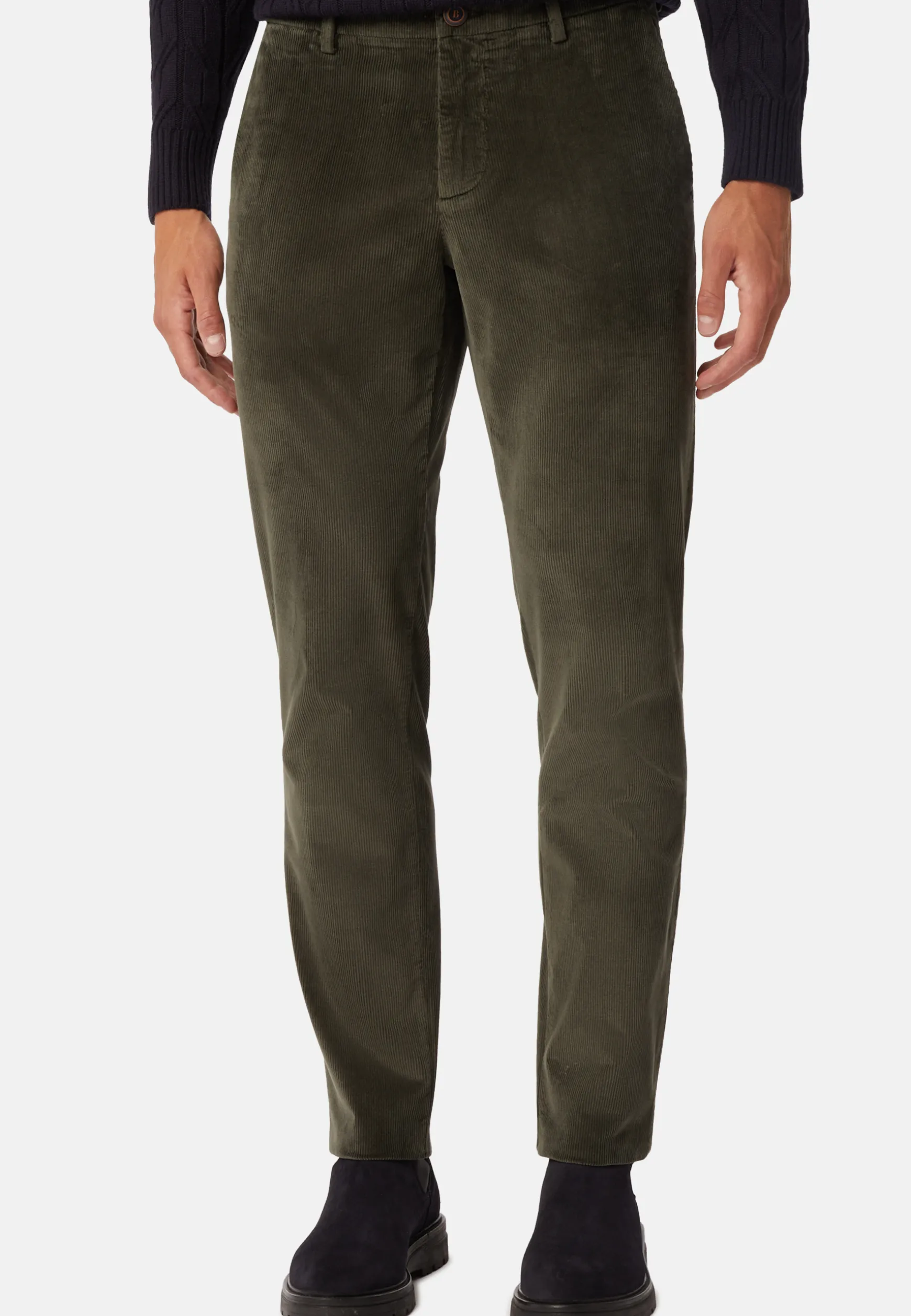 Pants in Stretch Velvet|Boggi Milano Fashion