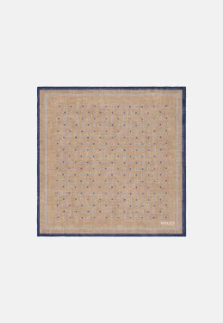 Polka Dot Pattern Linen Pocket Square|Boggi Milano Cheap