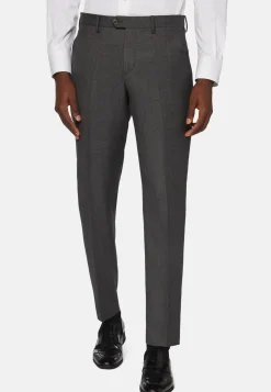 Regular Fit Birdseye Wool Pants|Boggi Milano Hot