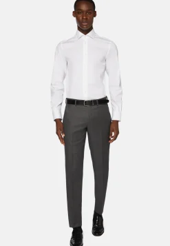 Regular Fit Birdseye Wool Pants|Boggi Milano Hot