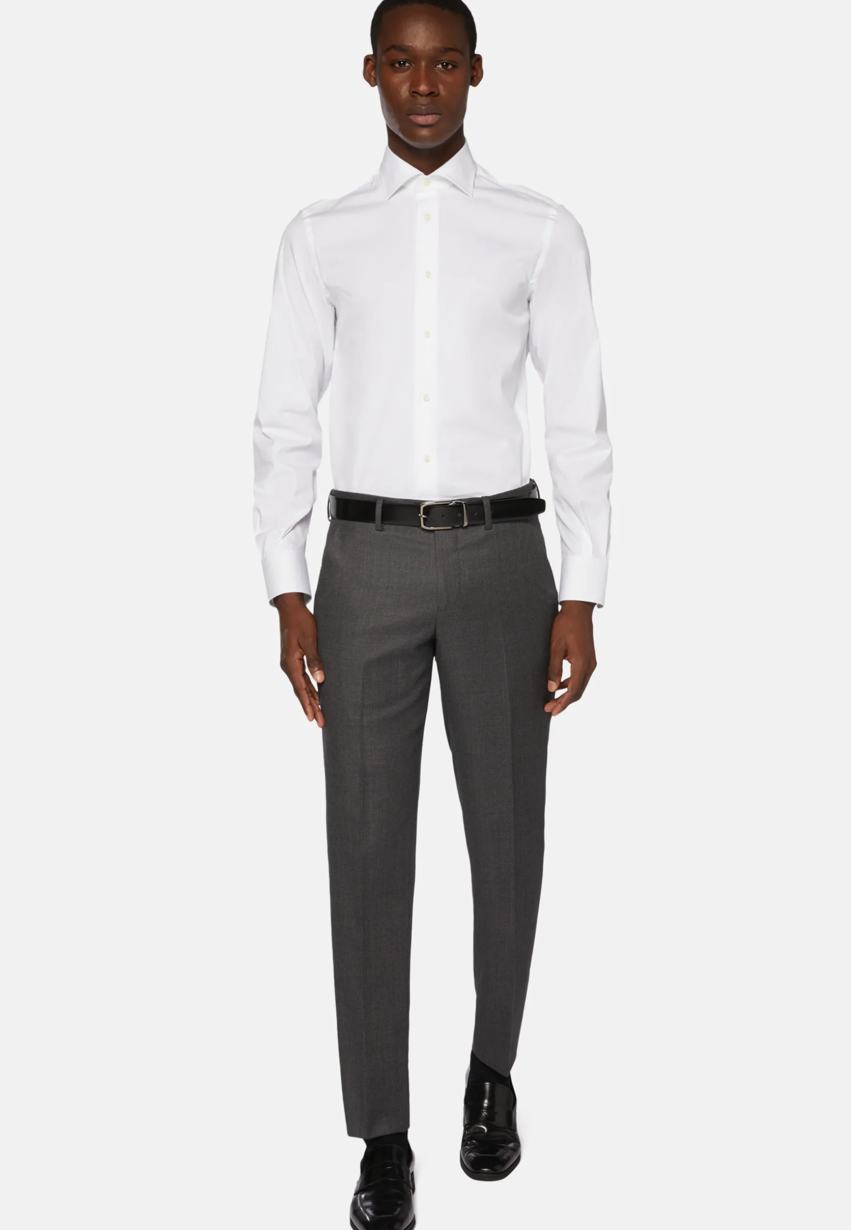 Regular Fit Birdseye Wool Pants|Boggi Milano Hot