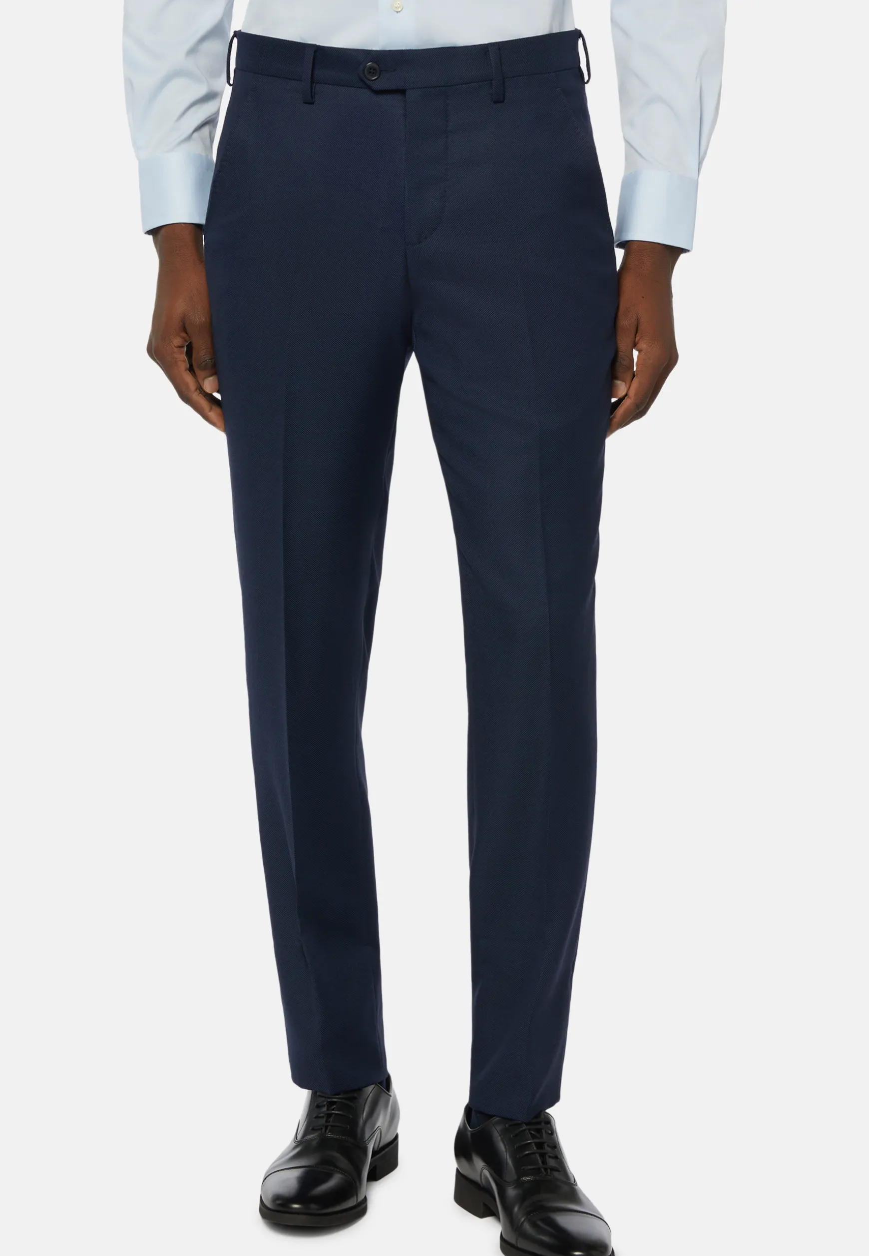 Regular Fit Birdseye Wool Pants|Boggi Milano Cheap