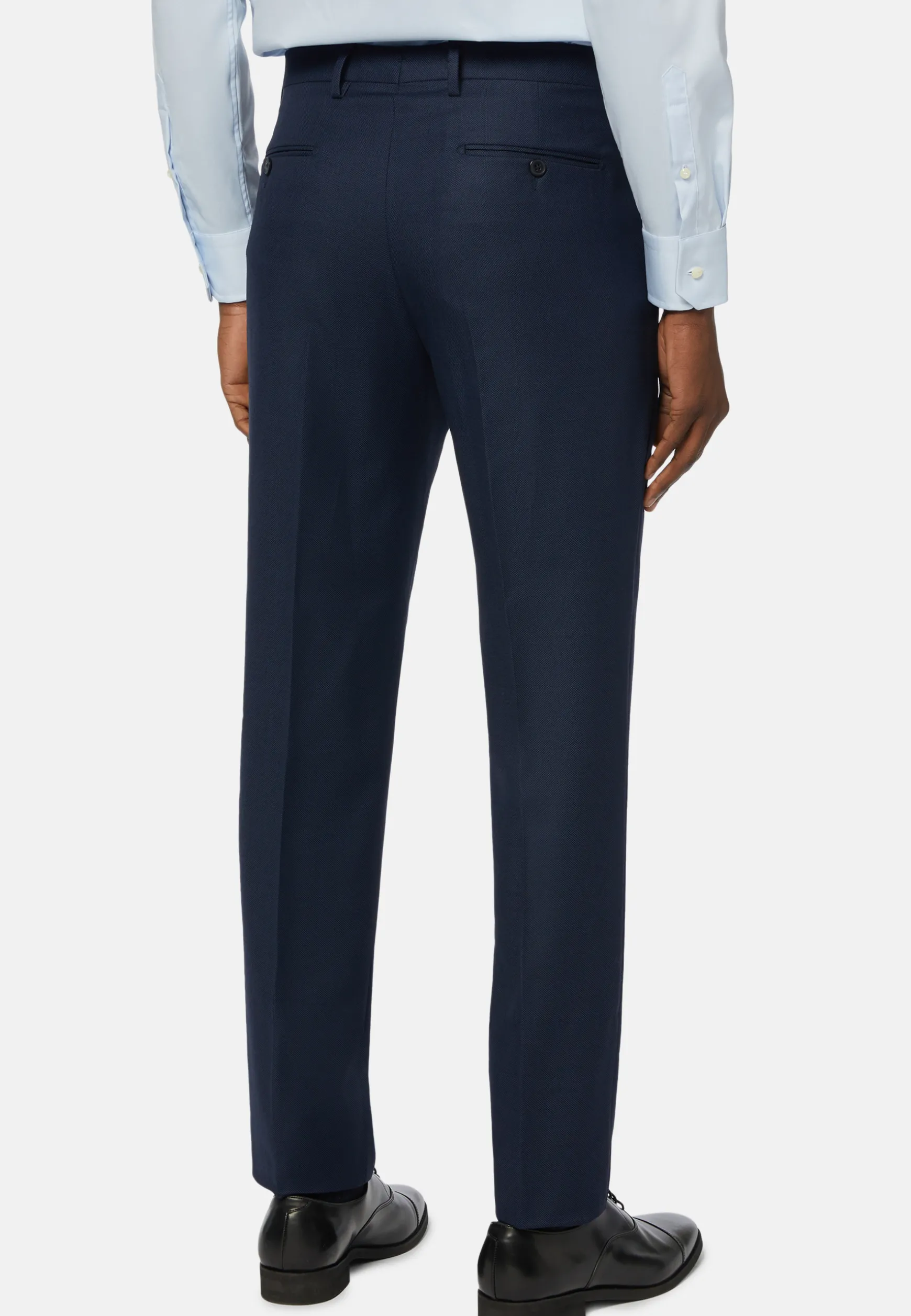 Regular Fit Birdseye Wool Pants|Boggi Milano Cheap