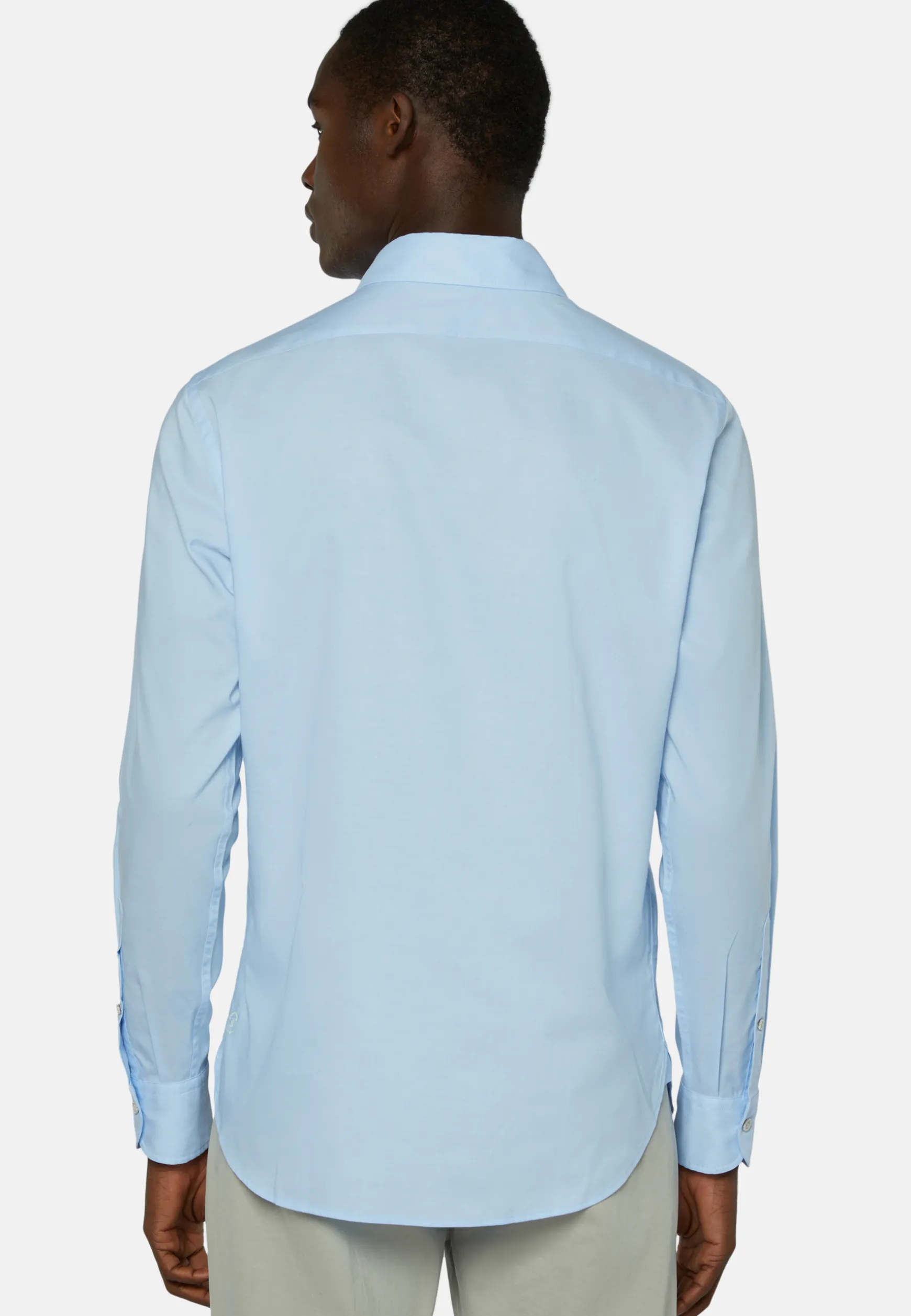 Regular Fit High-Performance Sky Blue Oxford Shirt|Boggi Milano Online
