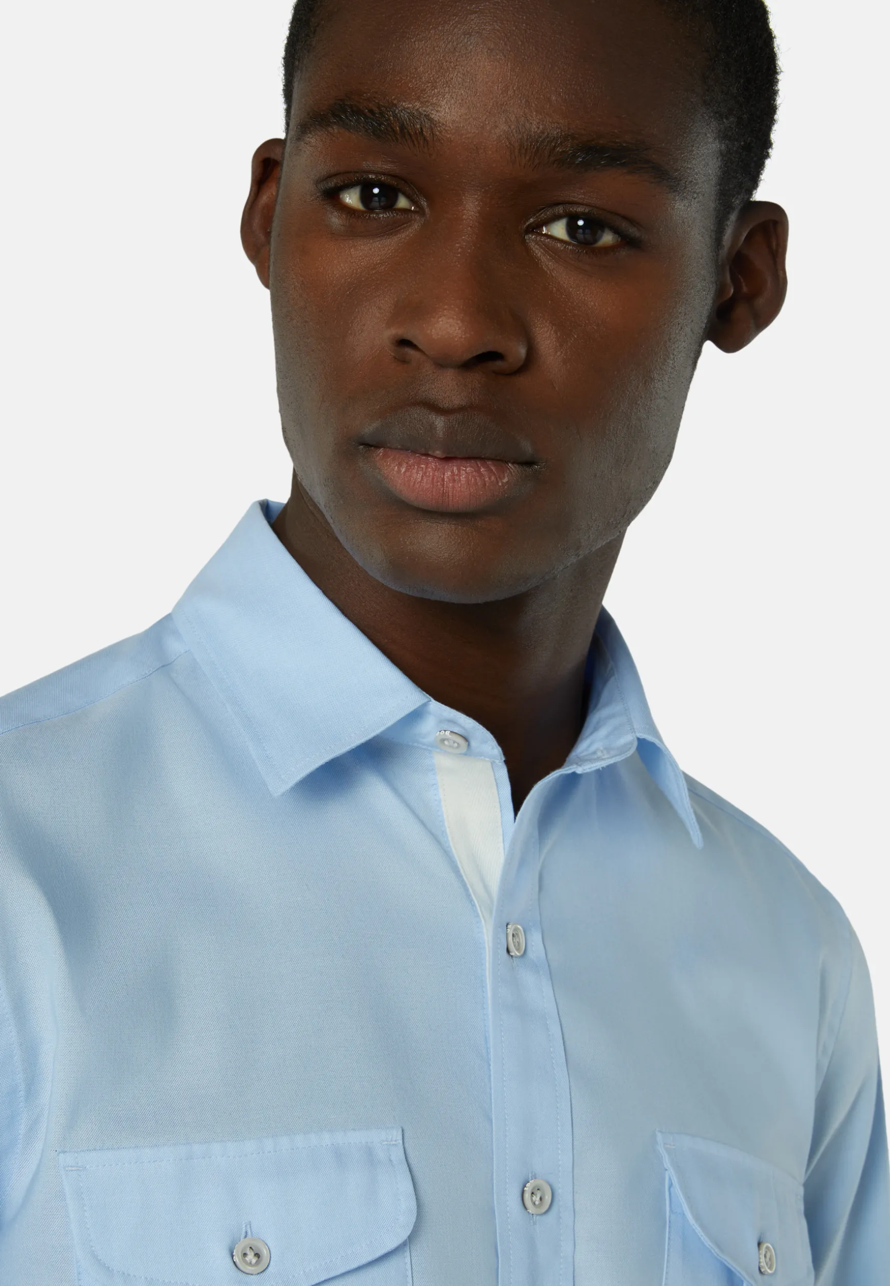 Regular Fit High-Performance Sky Blue Oxford Shirt|Boggi Milano Online