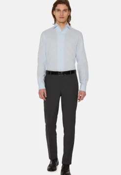 Regular Fit Sky Blue Cotton Dobby Shirt|Boggi Milano Flash Sale