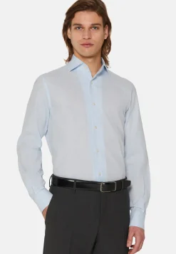 Regular Fit Sky Blue Cotton Dobby Shirt|Boggi Milano Flash Sale