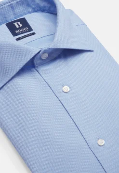 Regular Fit Sky Blue Cotton Dobby Shirt|Boggi Milano Store