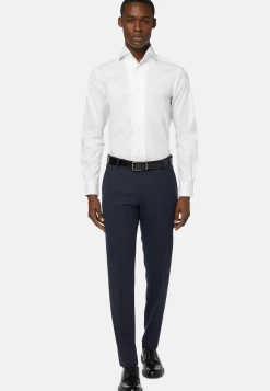 Regular Fit Pinpoint Cotton Shirt|Boggi Milano New