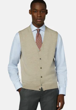 Knitted Waistcoat In Merino Wool|Boggi Milano Clearance