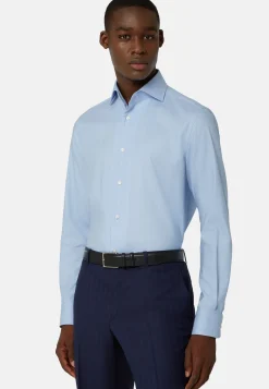 Sky Blue Cotton Dobby Shirt Regular Fit|Boggi Milano Cheap