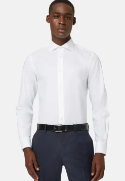 Slim Fit Cotton Twill Shirt|Boggi Milano Outlet