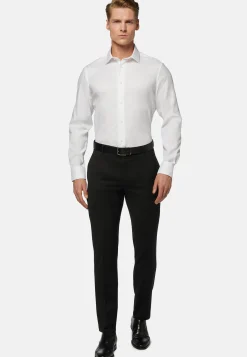 Slim Fit Pinpoint Cotton Shirt|Boggi Milano Hot