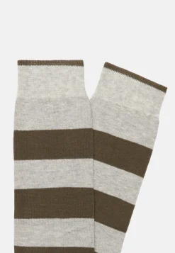Socks with Macro Striped Pattern in Cotton Blend|Boggi Milano Store