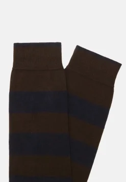 Socks with Macro Striped Pattern in Cotton Blend|Boggi Milano Sale