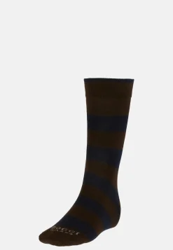 Socks with Macro Striped Pattern in Cotton Blend|Boggi Milano Hot
