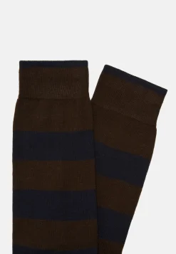 Socks with Macro Striped Pattern in Cotton Blend|Boggi Milano Hot