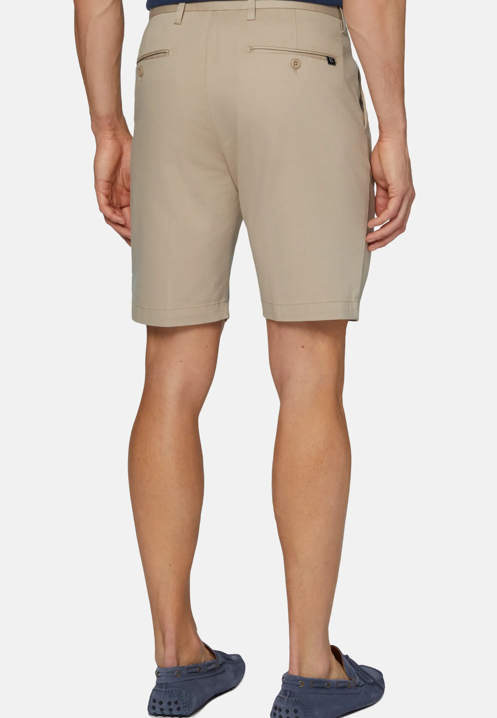 Stretch Cotton and Tencel Bermuda Shorts|Boggi Milano Cheap