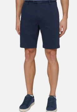 Stretch Cotton and Tencel Bermuda Shorts|Boggi Milano Fashion