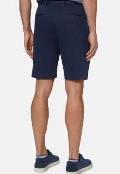Stretch Cotton and Tencel Bermuda Shorts|Boggi Milano Fashion