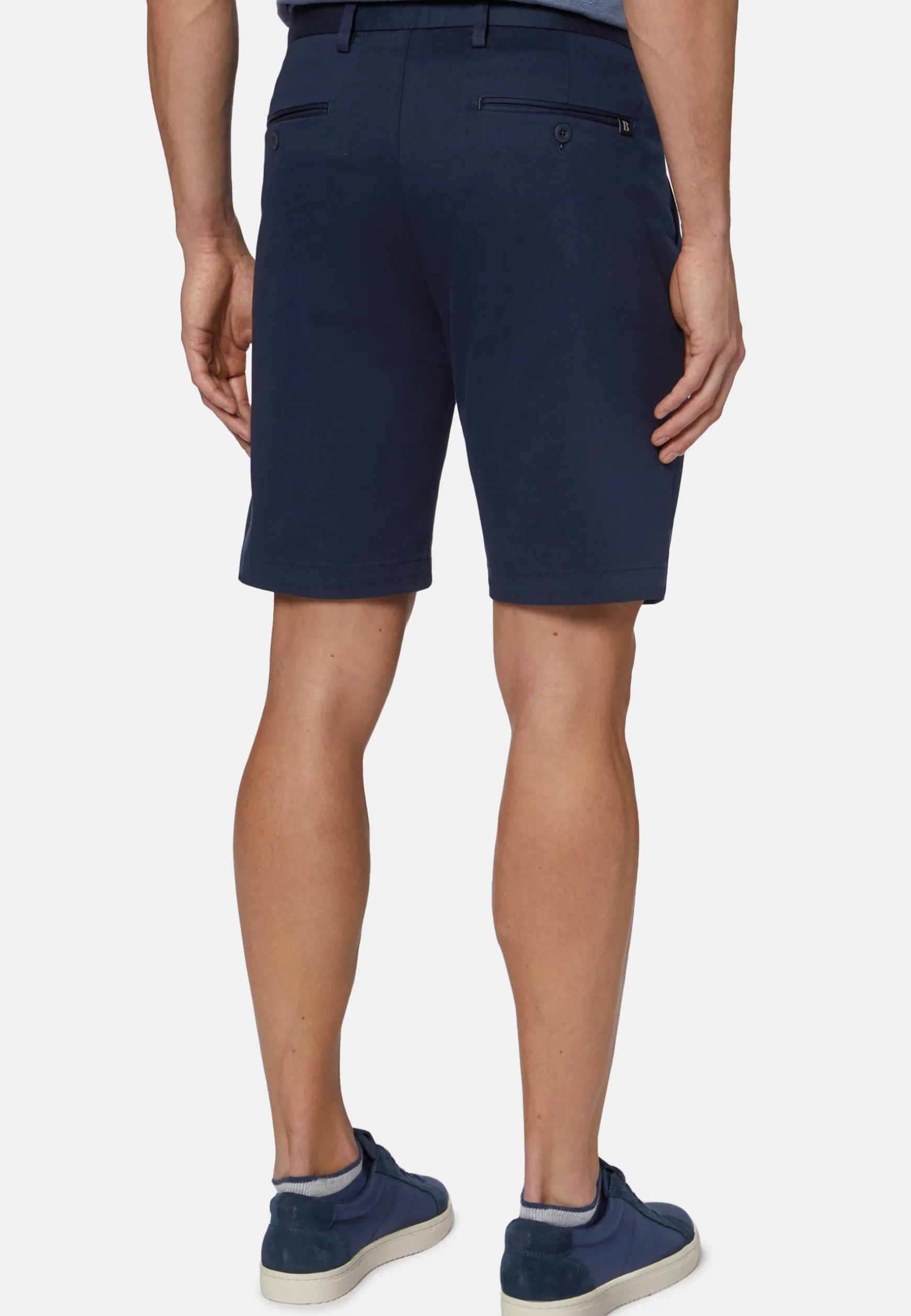 Stretch Cotton and Tencel Bermuda Shorts|Boggi Milano Fashion