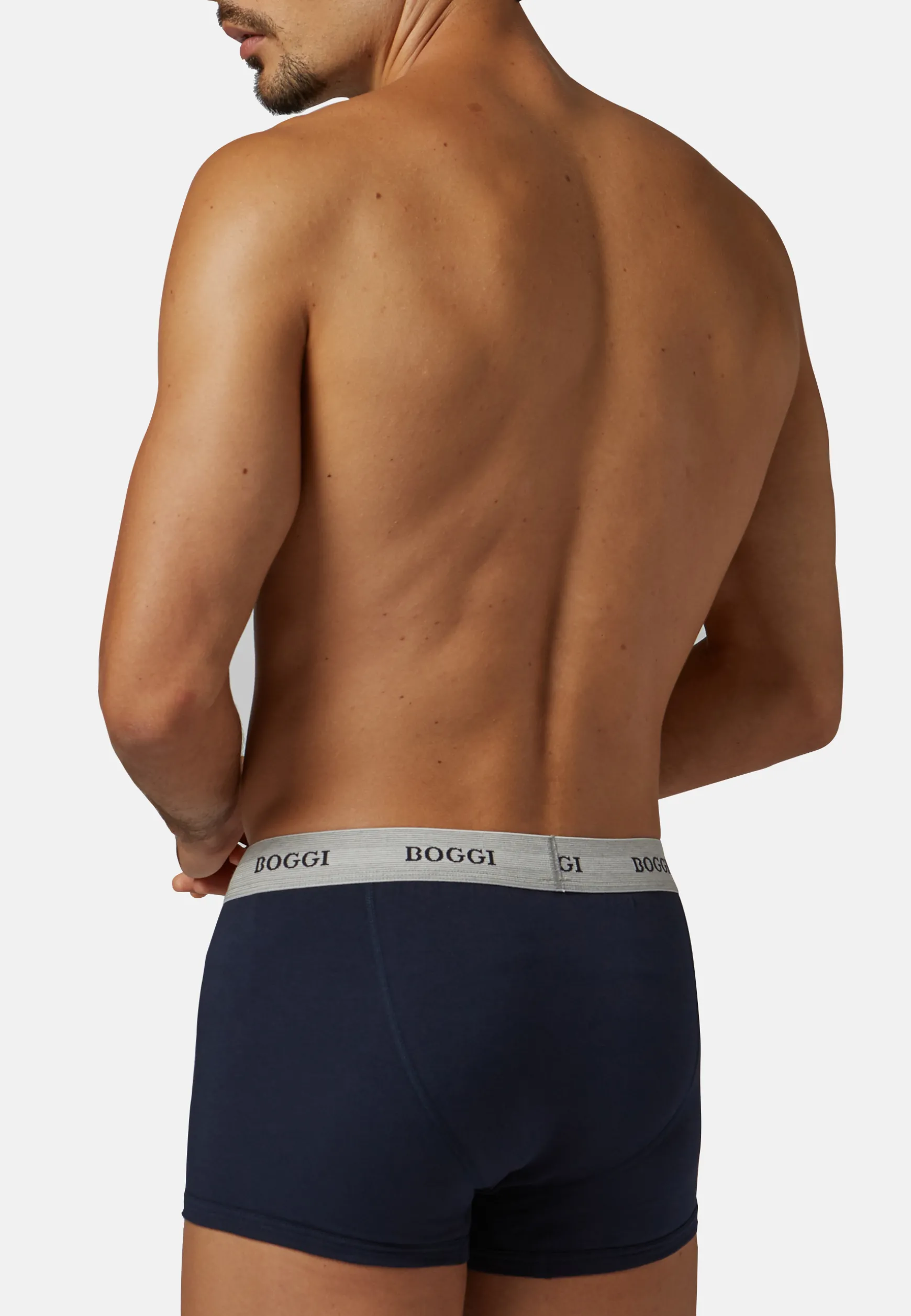 Stretch Cotton Jersey Boxer Shorts|Boggi Milano New