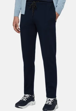 Stretch Interlock Technical Fabric Pants|Boggi Milano Fashion