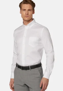 Stretch P.Point Boston Collar Shirt Regular Fit|Boggi Milano Fashion