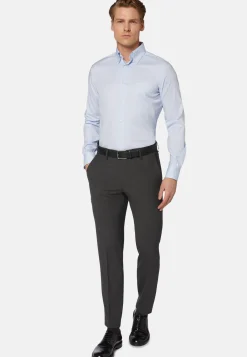 Stretch P.Point Boston Collar Shirt Regular Fit|Boggi Milano Store