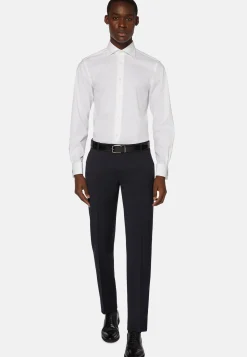 Stretch P.Point D.Cuff Windsor Collar Shirt Slim F|Boggi Milano Cheap