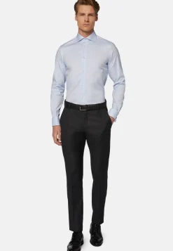 Stretch P.Point D.Cuff Windsor Collar Shirt Slim F|Boggi Milano Discount