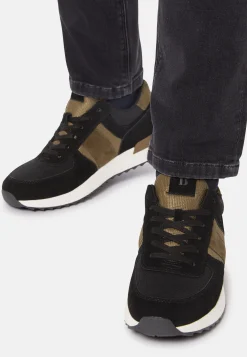 Tec Fabric Leather Sneakers Running|Boggi Milano New