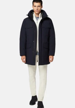 Technical Fabric Padded L-Block Jacket with Goose Down|Boggi Milano Cheap