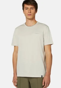 T-Shirt in Cotton and Tencel Jersey|Boggi Milano Best Sale