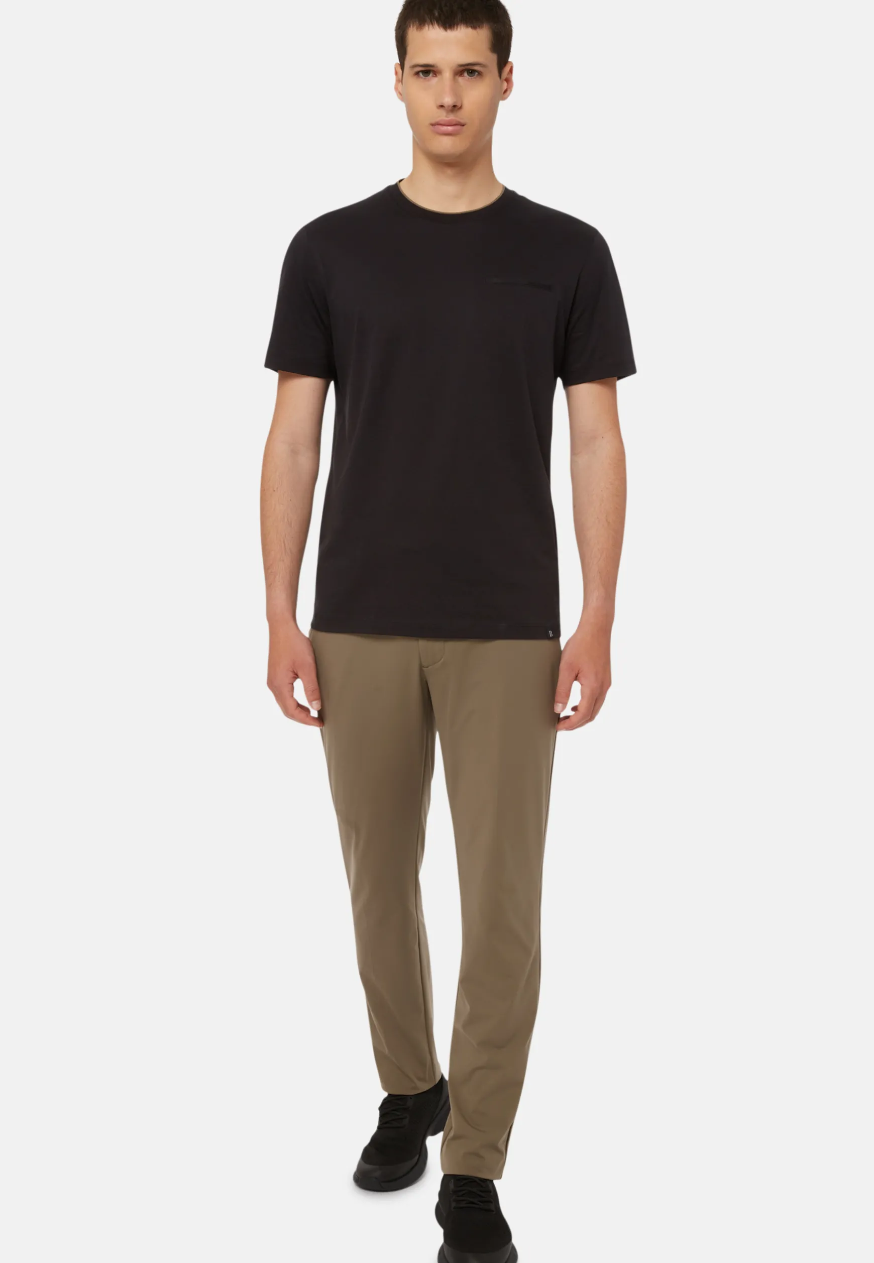T-Shirt in Cotton and Tencel Jersey|Boggi Milano Best