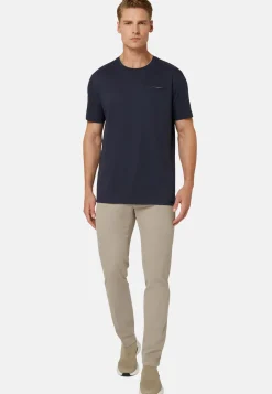 T-Shirt in Cotton and Tencel Jersey|Boggi Milano Discount