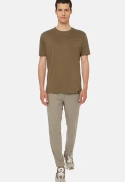 T-Shirt in Cotton and Tencel Jersey|Boggi Milano Best