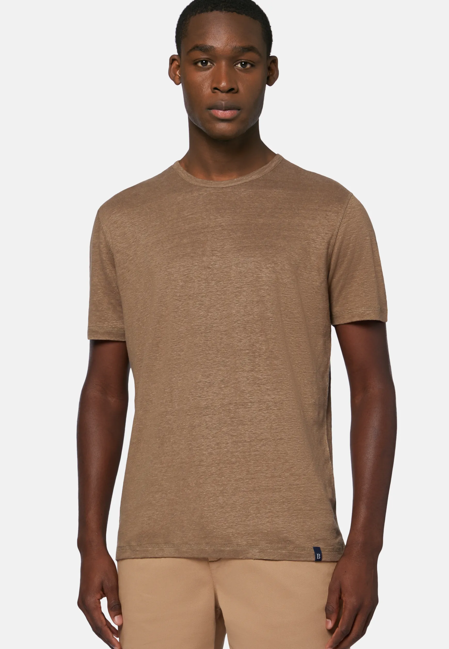T-Shirt in Stretch Linen Jersey|Boggi Milano Best Sale