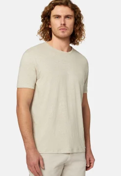 T-Shirt in Stretch Linen Jersey|Boggi Milano Best