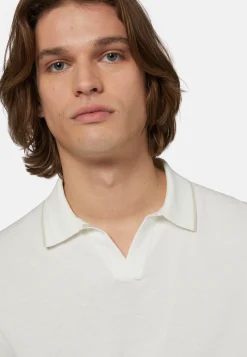 Cotton Crepe Knit Polo Shirt|Boggi Milano Clearance