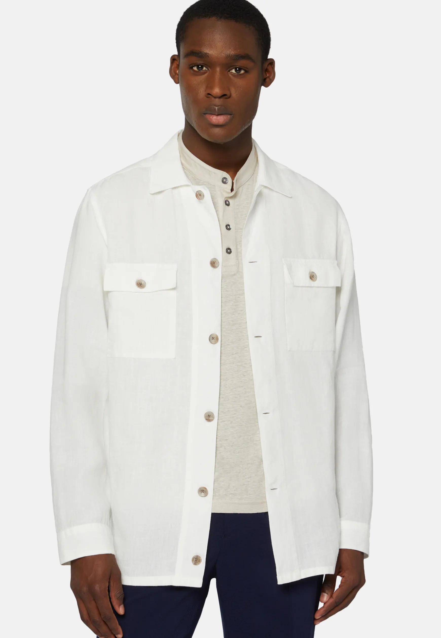 Linen Camp Overshirt|Boggi Milano Hot
