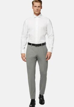 Slim Fit Cotton Pin Point Shirt|Boggi Milano Online