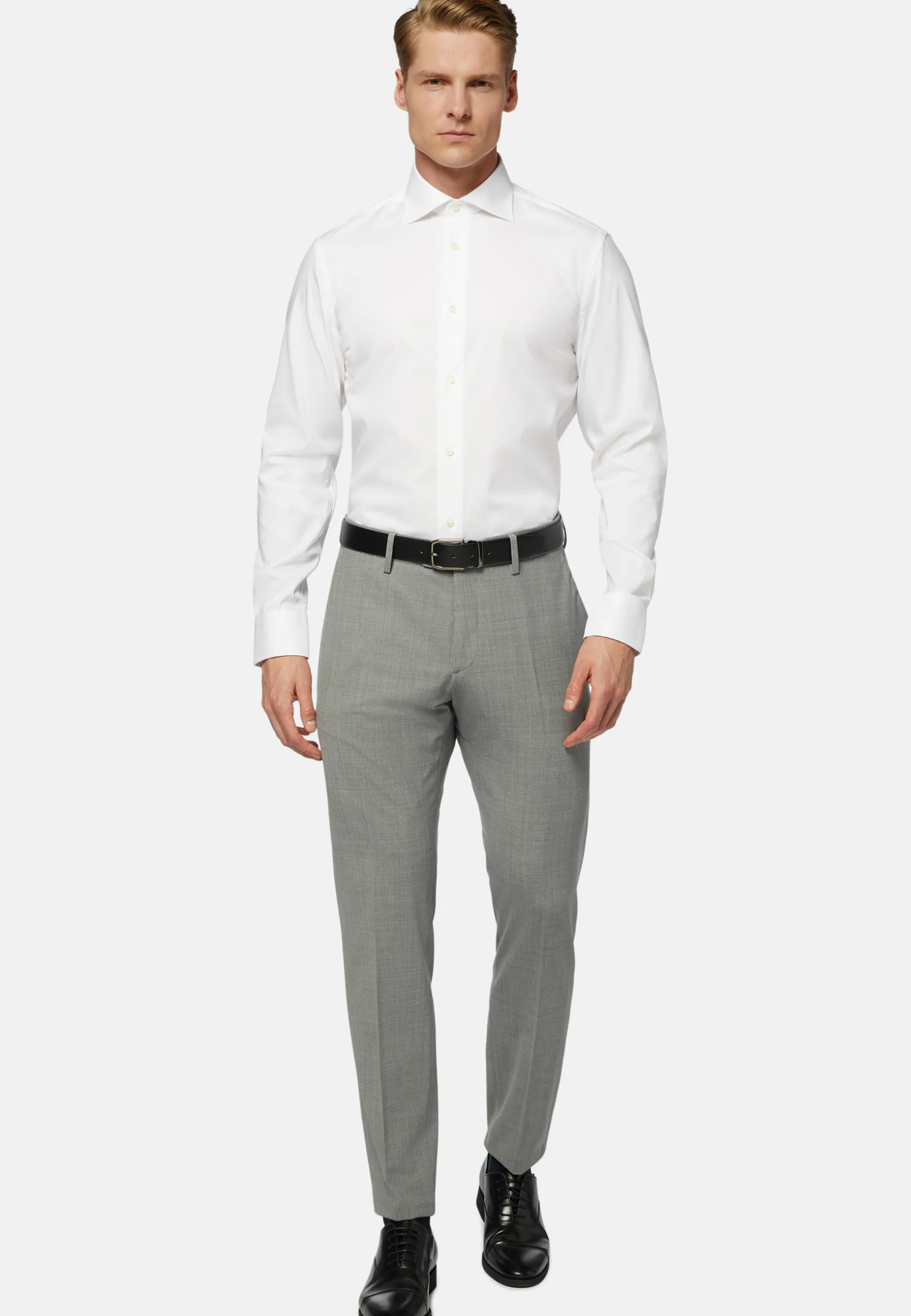 Slim Fit Cotton Pin Point Shirt|Boggi Milano Online